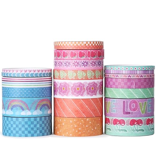 Mr. Pen- Washi Tape Set, 21 Rolls, Assorted Sizes, Pastel Bliss | 5 Yards/Roll, Washi Tape for Scrapbook, Arts, Crafts, Journals and Planners