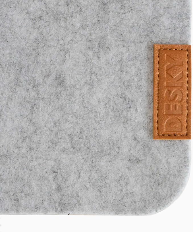 Desky Cork & Felt Mouse Pad – Dual-Sided Mini Desk Mat with Non-Slip Cork & Felt, Anti-Scratch Surface for Laptop or Mouse Use (11" x 8.6", Dark Grey)