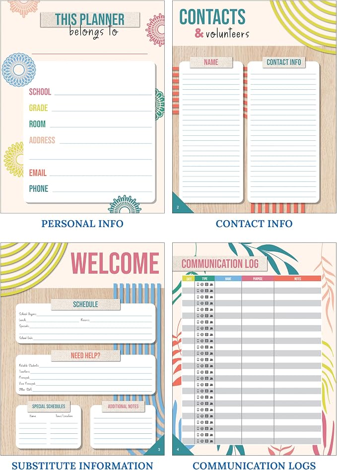 Carson Dellosa True to You Teacher Planner 2026-2027, Undated 8" x 11" Lesson Plan Book With Stickers, Class Schedule, Weekly Calendar School Supplies, Homeschool Essentials and Classroom Must Haves