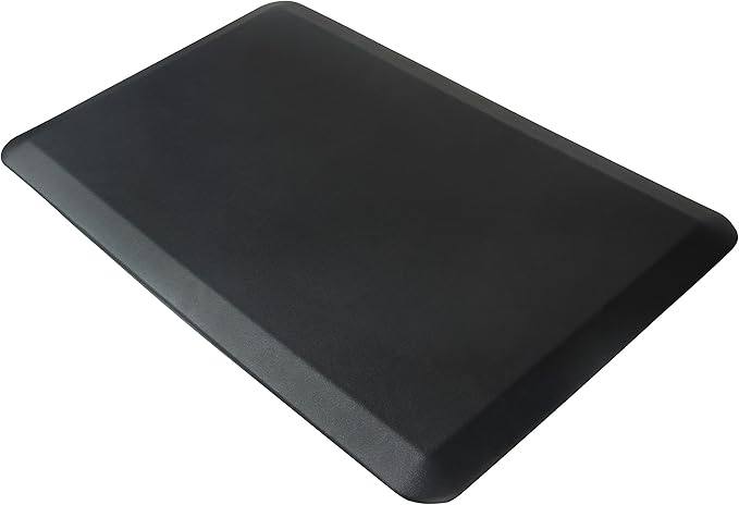 Anti-Fatigue Mat for Standing Desk - Kitchen Mat for Floor, Thick Foam Cushion 3/4" Non-Slip Ergonomic Stain Resistant Mat for Home Office | Large Standing Pad 20 x 32 Inches (Black)