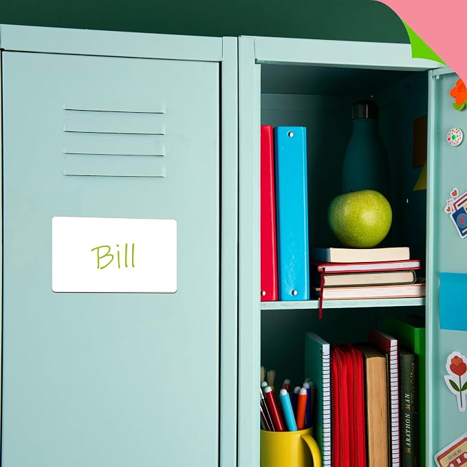 Magnetic Blank Label, 40 PCS Dry Erase Reusable Name Tag Stickers White Reusable Magnets for Whiteboards Locker Fridge School Office Home (Each Measures 3" x 5")