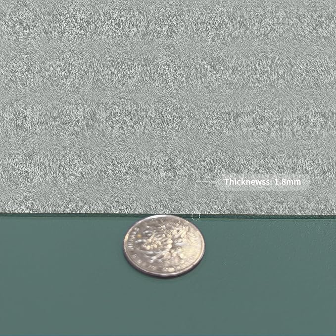 Faux Leather Table Cover,1.8mm Thick,24x48 Inch Desk Cover,Large Desk Mat,Table Protector,Table Cover Protector,Office Desk Cover,Coffee Table Protector(Aqua Blue+Gray,24x48)