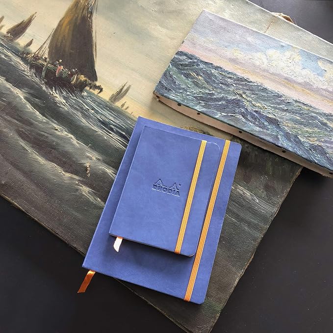 Rhodia Rhodiarama SoftCover Notebook - 72 Lined Sheets - 4 x 5 1/2 - Sapphire Cover (117308C)