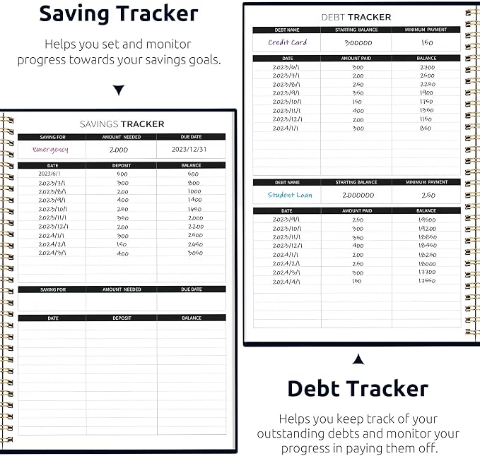 Budget Planner - Monthly Budget Book with Expense Tracker Notebook, Undated Bill Organizer & Finance Planner to Take Control of Your Money, Account Book to Manage Your Finances-Garden of Whimsy