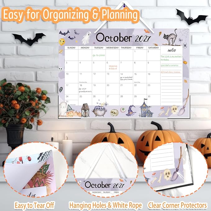 Guasslee Desk Calendar 2026-2027, School Year Calendar 2026, 19-Month Desk/Wall Calendar, 2026 Jun - 2027 Dec, 17" X 11.5" Monthly Planner With Corner Protectors, Thick Paper For Home Office