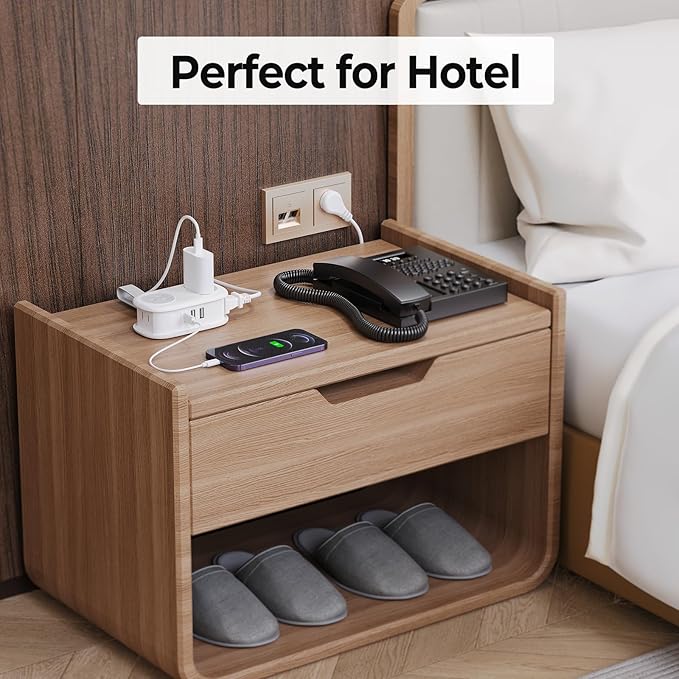 Cruise Approved Travel Power Strip, ORICO 4 Outlets 3 USB Ports (1 USB C) with 4FT Wrapped Short Extension Cord, Compact Power Strip for Hotel Travel Essentials ETL Listed-AP3