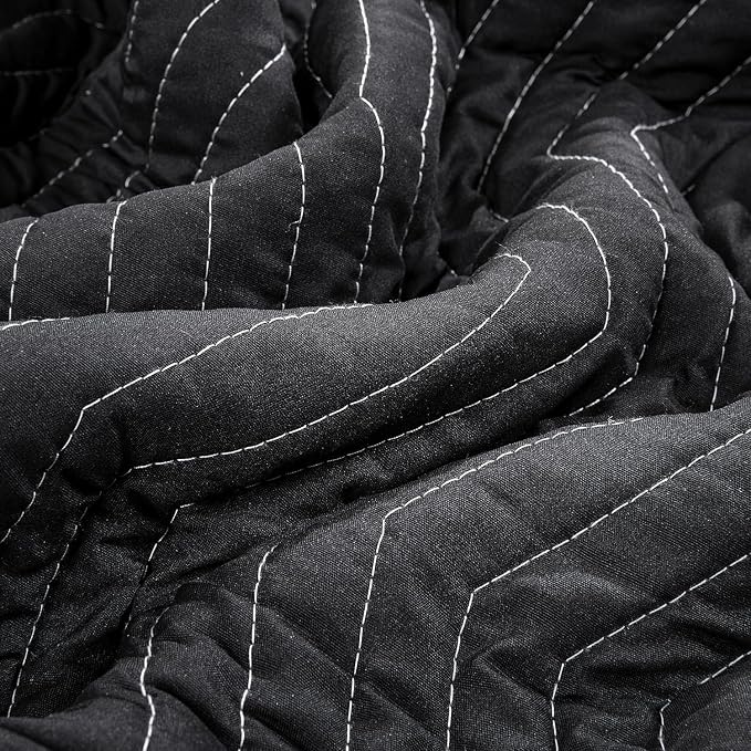 HOMBYS Large Sound Dampening Blanket, 72" x 48" Sound Absorbing Panel with Grommets for Wall Hanging, Noise Reduce Curtains for Recording Studio Use and Basements, 72" x 48", Black