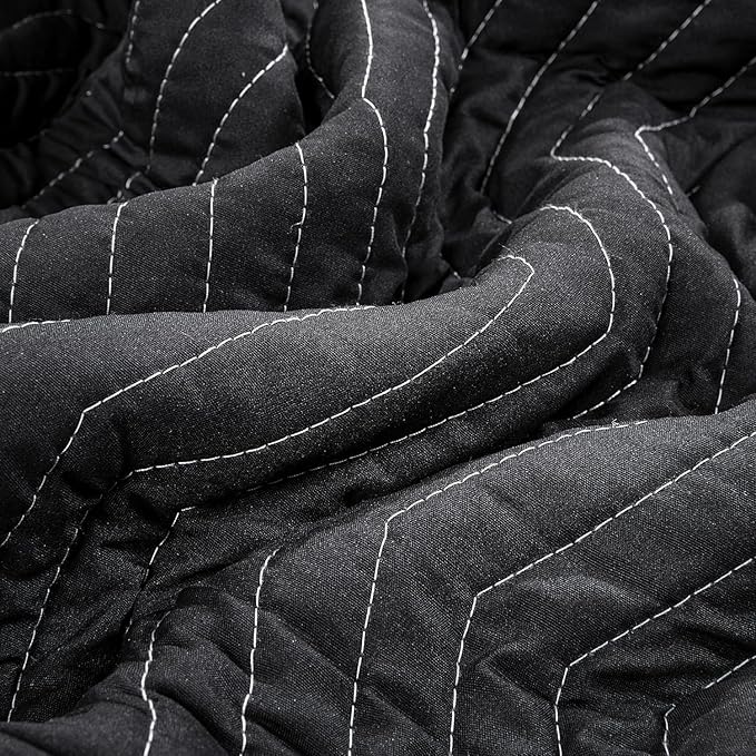 HOMBYS Large Sound Dampening Blanket, 72" x 60" Sound Absorbing Panel with Grommets for Wall Hanging, Noise Reduce Curtains for Recording Studio Use and Basements, 72" x 60", Black
