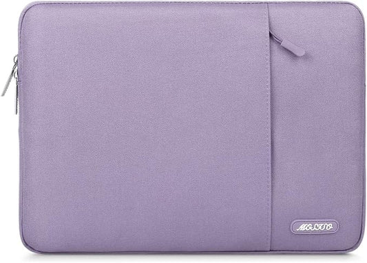 MOSISO Laptop Case 16 inch, 15-15.6 inch Laptop Sleeve Compatible with MacBook Pro 16 M5 M4 M3 M2 M1, HP Acer Dell Lenovo ASUS, Polyester Vertical Computer Sleeve Bag with Pocket, Purple