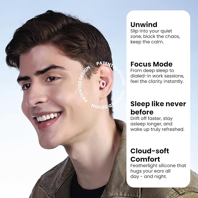 Zenz Unwind Pro Ear Plugs for Sleeping Noise Reduction – Soft Silicone Reusable Earplugs for Sleep, Focus & Work – 35dB Noise Reduction with Storage Case – XS/S/M/L Eartips (Mystic Pink, One Size)
