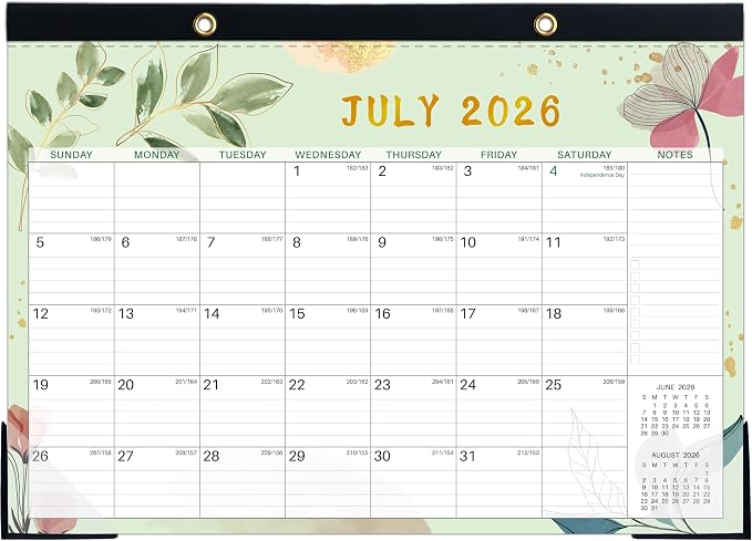 Desk Calendar 2026-2027 – Run Now to Dec 2027, 21 Monthly Desk Calendar, 2026-2027 Large Desk Calendar, 17'' x 12'', Best Desk/Wall Calendar with Ruled Blocks, Notes, Desk Pad, 2 Corner Protectors