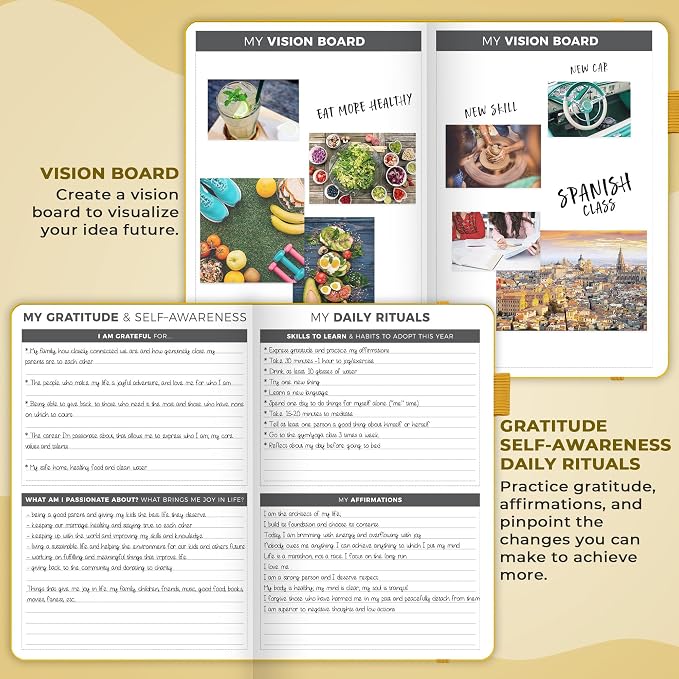Clever Fox Planner – Undated Weekly & Monthly Planner for Productivity, Time Management & Goals – Organizer Journal – A5 (Amber Yellow)