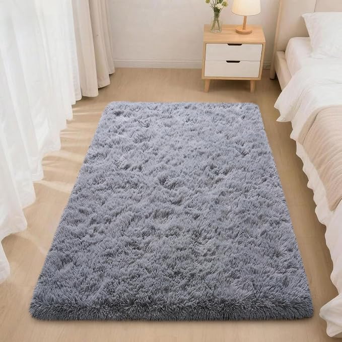 Mugorn Small Soft Shag Rugs for Bedroom, 2x3 Fluffy Area Rugs for Living Room