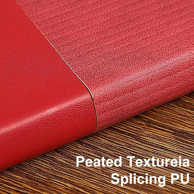 Lined Journal Notebook for Work College Ruled Note Book 7.2"x9.6" B5 PU Leather Daily Journaling 160 Pages for Women Men Writing Home School Supplies Business (Red)