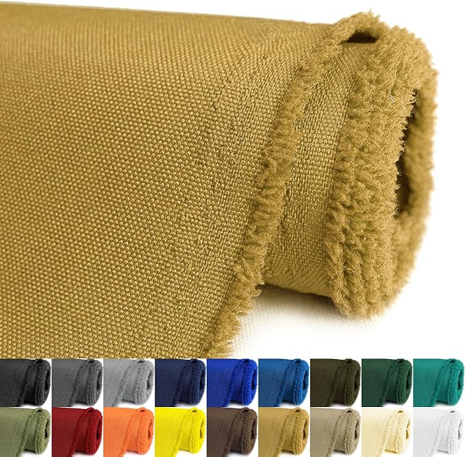 Waterproof Canvas Fabric by The Yard 58inch 600D Upholstery Material Polyester Fabric Outdoor Water Resistant Fabric for Sewing Chair Patio Cushion Purse Bag Interior, 10 Yard Tan