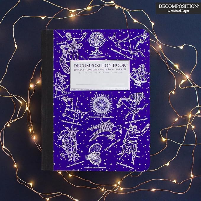 Decomposition Celestial Composition Notebook - 9.75 x 7.5 Journal with 160 Lined Pages - Notebooks for School Supplies, Home & Office - 100% Recycled Paper - Made in USA