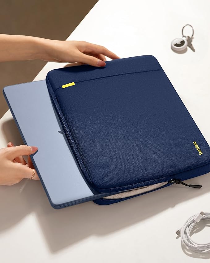 tomtoc 360° Protective Laptop Sleeve Designed for 13-inch New MacBook Neo A3404 (2026) A18 Pro Chip, Water-Resistant Shockproof Computer Case Bag Fits 12-13 Inch Surface Pro Copilot+ PC
