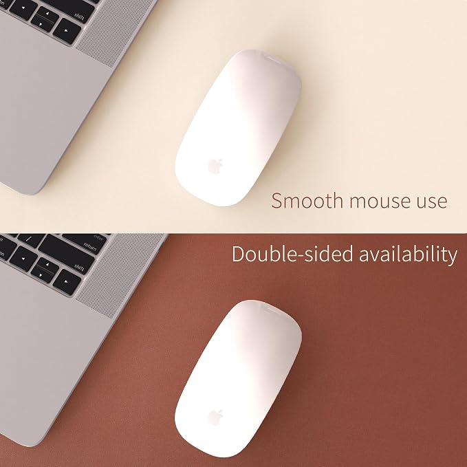 RENMTURE Double-Sided Two-Tone Faux Leather Desk mat Desktop Organization and Accessories Home and Office Large Mouse pad Game and Work (Beige/Brown, 23.6" x 13.7")