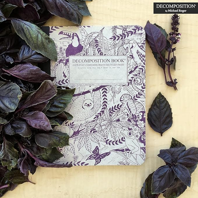Decomposition Rainforest College Ruled Composition Notebook - 9.75 x 7.5 Journal with 160 Lined Pages - Notebooks for School Supplies, Home & Office - 100% Recycled Paper - Made in USA