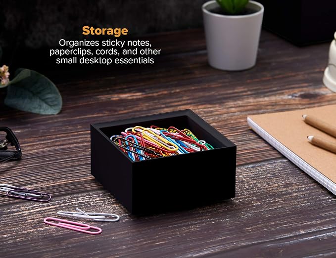 Bostitch Office Konnect Desk Organizer Accessory Tray, Stacks for Desktop Storage, Black