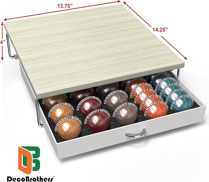 Deco Brothers Supreme Vertuoline Drawer, Holds with 30 Big or 60 Small Vertuoline Pods, Maple