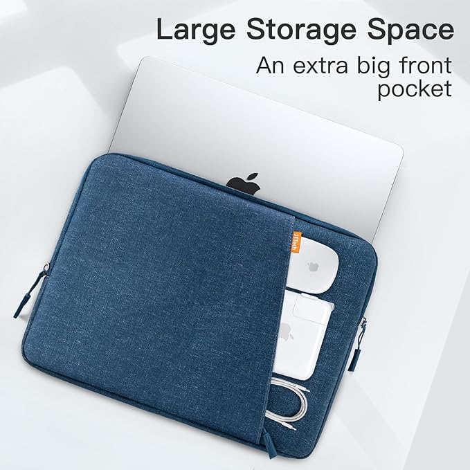 JETech Laptop Sleeve for 13-14Inch MacBook Neo (A18 Pro), MacBook Air/Pro (M1-M5) 2020-2026, 13-13.6 Inch Notebook, Waterproof Shock Resistant Bag Case with Accessory Pocket (Navy)