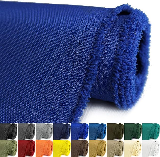 Waterproof Canvas Fabric by The Yard 58inch 600D Upholstery Material Polyester Fabric Outdoor Water Resistant Fabric for Sewing Chair Patio Cushion Purse Bag Interior, Pre Cut 5 Yard Royal Blue
