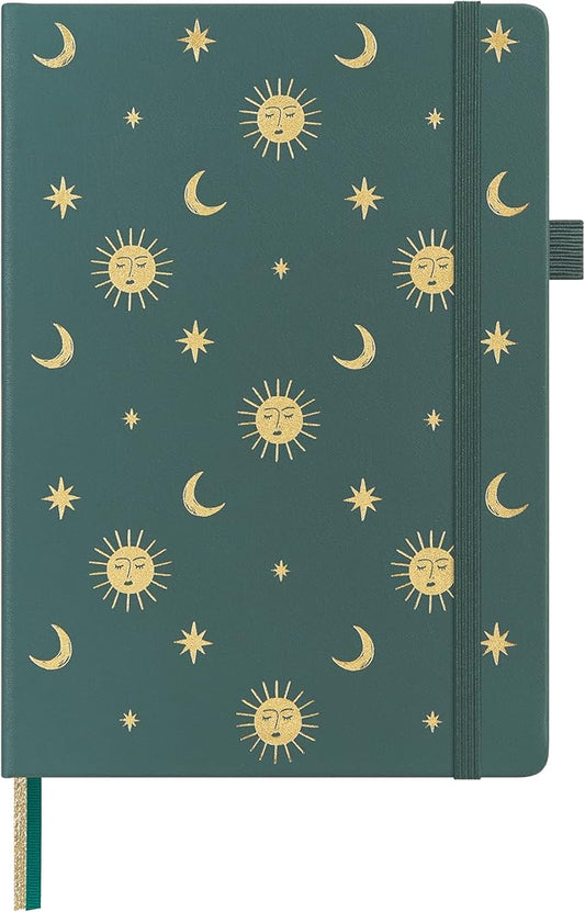 &And Per Se Hardcover Notebook – A5 5.7"x8" College Ruled, 160 Pages, 100gsm Thick Paper – Aesthetic Journal for Women, Gift-Ready Planner, Everyday Writing Notebook (Celestial Green)