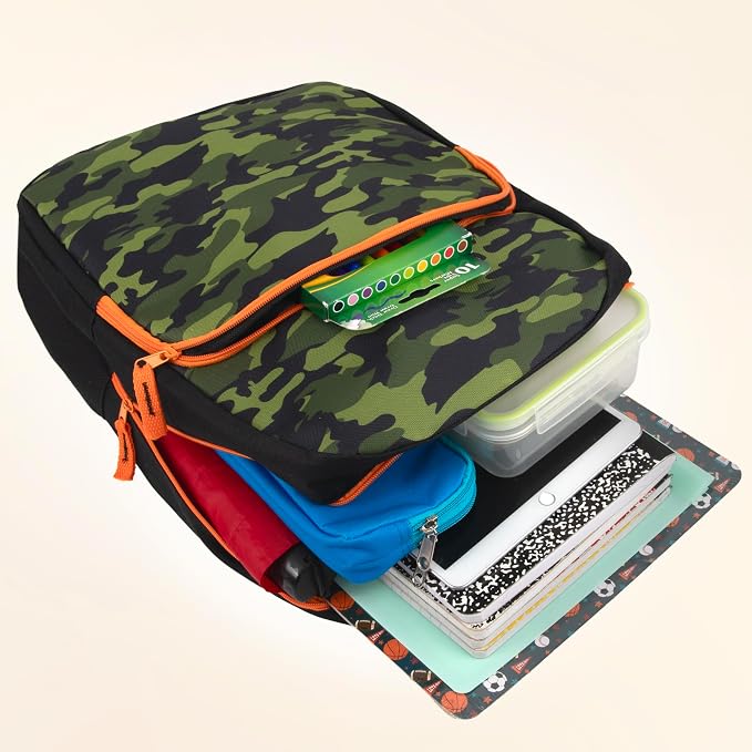 Trail maker 24 Pack Bulk Backpacks with School Supplies for Kids | 20 Piece Back to School Supply Kits and Backpack Sets