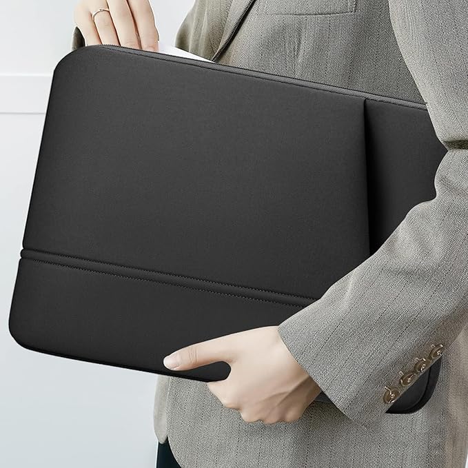 Laptop Sleeve Case 17.3 inch, Waterproof Protective Carrying Laptop Cover with Pockets, Upgrade Sturdy Portable Monitor Computer Bag Compatible with 17'' HP Lenovo Dell Asus Xbox Switch, Black