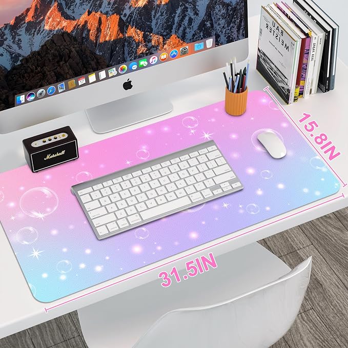 Leather Desk Mat, Desk Pad for Keyboard and Mouse Large Mouse Pads for Desk | Waterproof Desk Mat, Desk Matt for Desktop, Laptop Blotter, Keyboard Pad, Large Mouse Pad, Desk Essentials