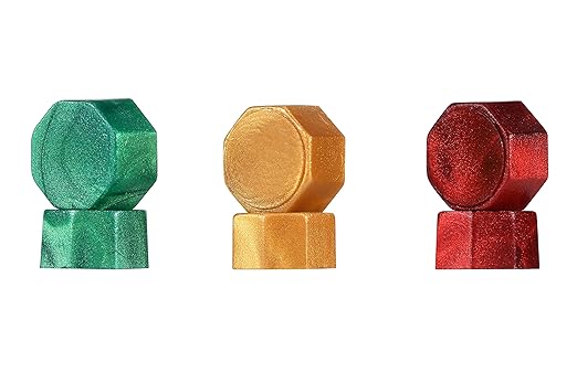Yoption 360 Pcs Sealing Wax Beads Kit, Metallic Red, Green, Gold Christmas Wax Seal Beads with Candles and Melting Spoon
