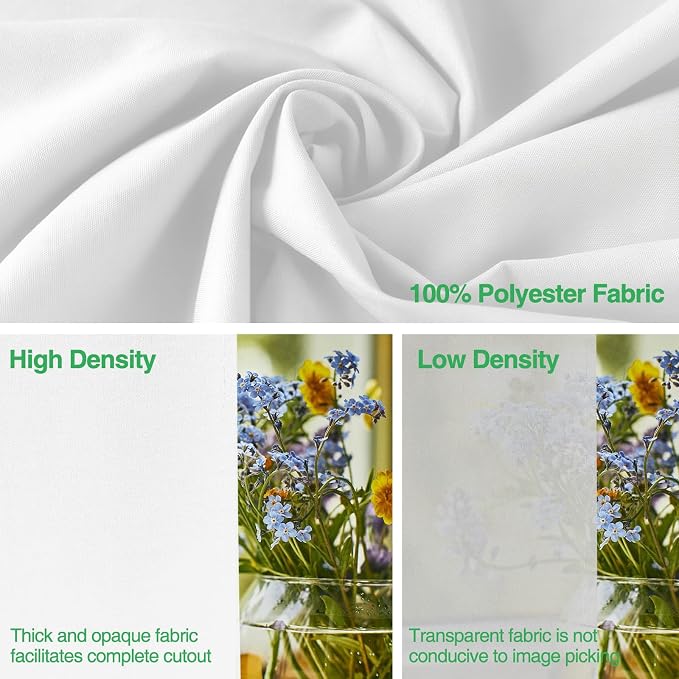 White Backdrop for Photoshoot 10x20ft (WxH), White Backdrop Curtain Backdrop for Photography Polyester Collapsible Background Screen for Portrait, Product Video, Pet, Photo Studio
