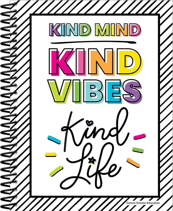 Carson Dellosa Kind Vibes Teacher Planner 2026-2027, Undated 8" x 11" Lesson Plan Book With Stickers, Class Schedule and Weekly Calendar School Supplies, Classroom Must Haves and Homeschool Essentials