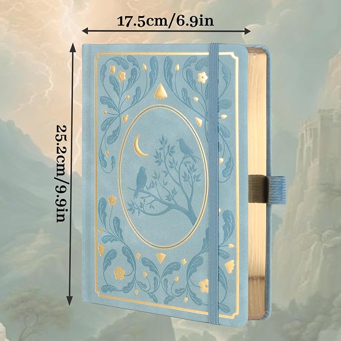 TIEFOSSI B5 Lined Journal, College Ruled Notebook for Women Men, Hardcover Notebooks for Writing Journaling, 100 GSM Thick Paper, 230 Numbered Pages with Golden Edges
