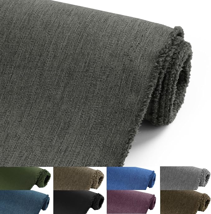 Waterproof Canvas Fabric by The Yard, 58inch 600D Upholstery Fabric Polyester Material Outdoor Water Resistant Material for Sewing Chair Patio Cushion Bag Sofa Seat Repair, 10 Yard Dark Gray