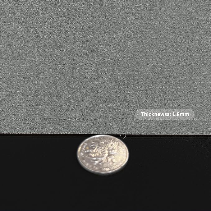 Faux Leather Table Cover,1.8mm Thick,42x42 Inch Table Protector,Dining Table Cover,Table Cover Protector,Dining Table Protector Rectangle(Black+Gray,42x42)