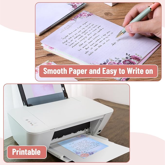 Mr. Pen- Stationery Writing Paper Set with Envelopes, 7.4" x 5.5" | 48 Letter Sheets & 24 Envelopes, Smooth Printable Letter Paper for Handwritten Notes, Personal Letters, Invitations