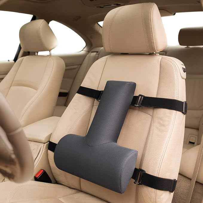 OPTP Thoracic Lumbar Back Support – Posture Support, 16"H x 12"W x 3"D | Full back and lumbar support for improved sitting posture, upper/lower back support for chair & car travel, Made in the USA