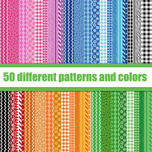 Shindel Washi Tape Set, 50 Rolls Craft Tapes Decorative Tape Adhesive Masking Tape for Scrapbooking Supplies DIY Crafts Journals 4 Different Size