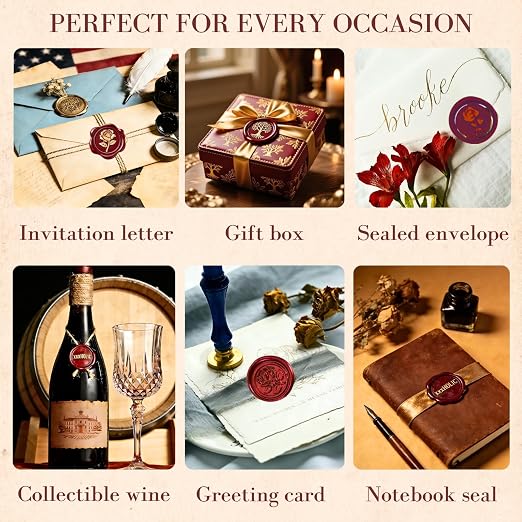 xxxHOLIC 400 Sealing Beads with Spoon & Tea Lights, Flexible Crack-Resistant Formula for Stamp Crafts, Smokeless Melting Set for Invitations, Envelopes, Cards & Gift Wrapping