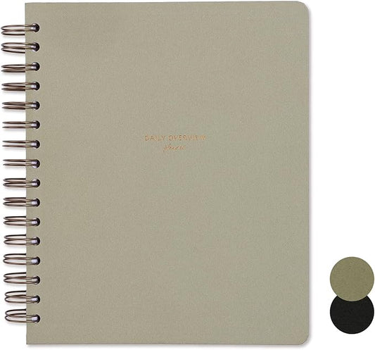 Daily Productivity Planner with Monthly View - Large 93 Day Dashboard Desk Notepad for Time Management, Mindfulness, Self Care, Goal Setting, To Do List-Hard Cover Wire-bound