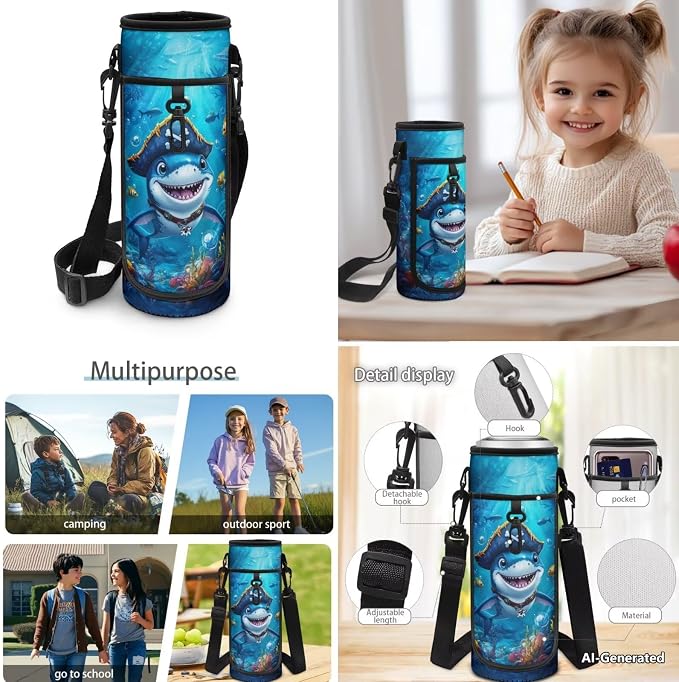 Doojoayie Shark Backpack for Girls 10-12 Cute Animals Kids Backpacks for Girls with Lunch Box 17 inch Back to School Bags Trendy & Large Capacity Bookbag for School kids