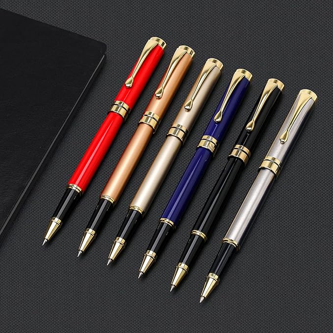 YIVONKA Luxury Ballpoint Pens Best Ball Pen Gift Set for Men & Women Professional Executive Office Nice BallPens Classy Gift Box Ballpoint Black Refill Line width 0.5mm (2 black)