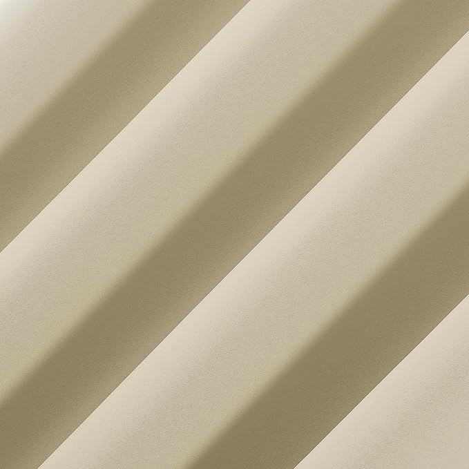 Sun Zero Nordic 2-Pack Theater Grade Noise Reducing Extreme 100% Blackout Grommet Curtain Panel Pair, 52" x 108, Cream Off-White