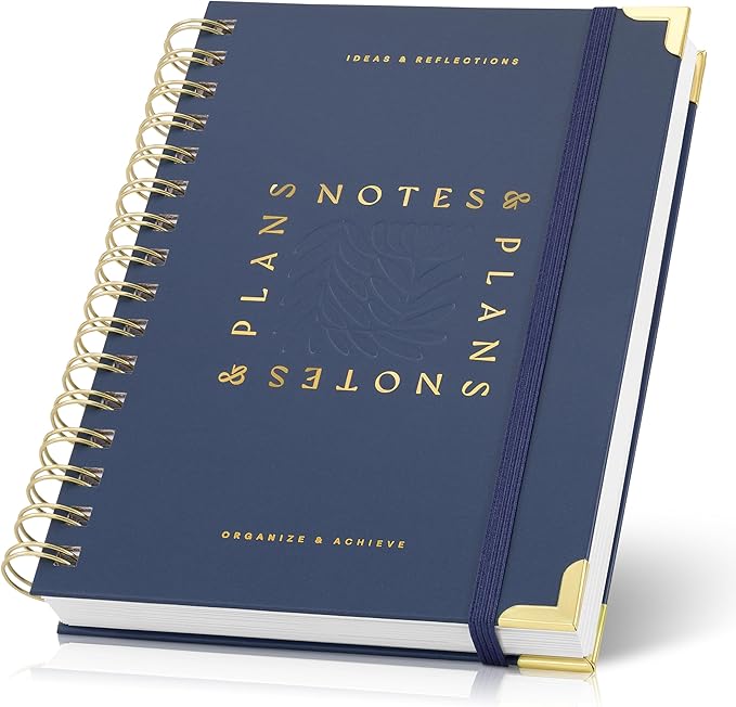 Aesthetic Daily Planner And Notebook With Hourly Schedule - Beautiful Spiral To do List Notepad For Work/Home to Organize Tasks And Appointments - Stylish School/Office Supplies Book For Women