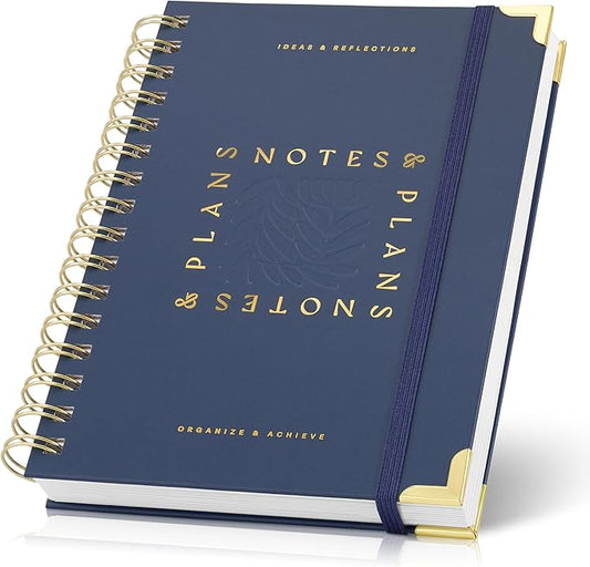 Aesthetic Daily Planner And Notebook With Hourly Schedule - Beautiful Spiral To do List Notepad For Work/Home to Organize Tasks And Appointments - Stylish School/Office Supplies Book For Women