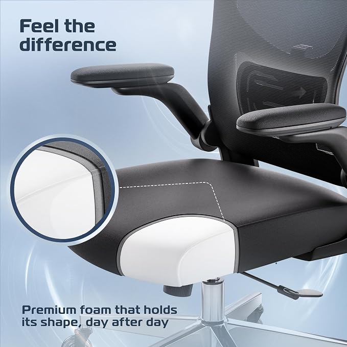 SmartSeat Ergonomic Office Chair Comfy [#1 in Tests] Swivel Chair | Ergonomic Chair with Breathable Mesh Back | Computer Chair with wheels | Home Office Desk Chair with 3D Headrest | For 330lbs