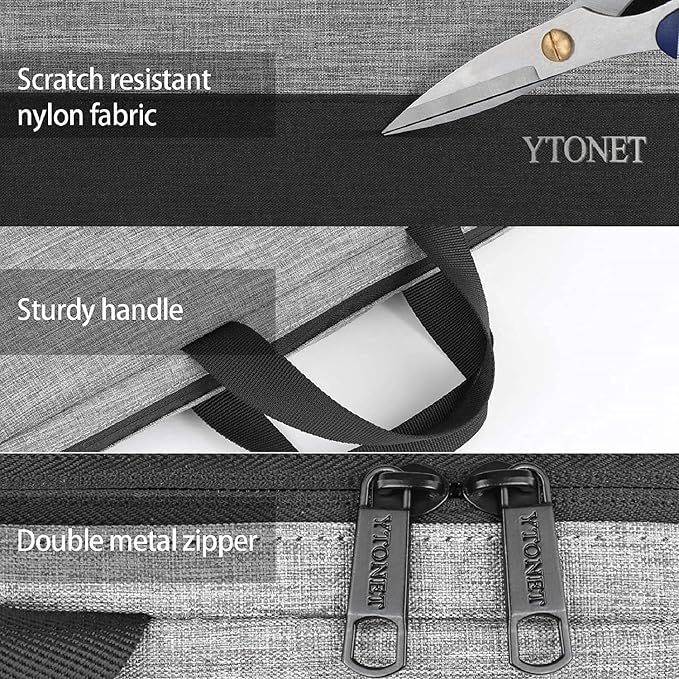 Ytonet Laptop Sleeve Case 16 Inch,TAS Laptop Cover with Handle，Grey | Slim Water Resistant Protective Computer Carrying Case Compatible with MacBook Pro HP Dell Lenovo Asus Notebooks