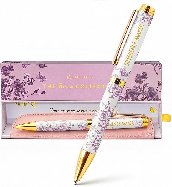 MESMOS High End Luxury Gifts for Women, End of Year Teacher Gifts, Fancy Pens for Women, Difference Maker Gift, German-Ink, 1mm Swiss-Tip, Office Supplies, Beautiful Pens for Mentor & Coach